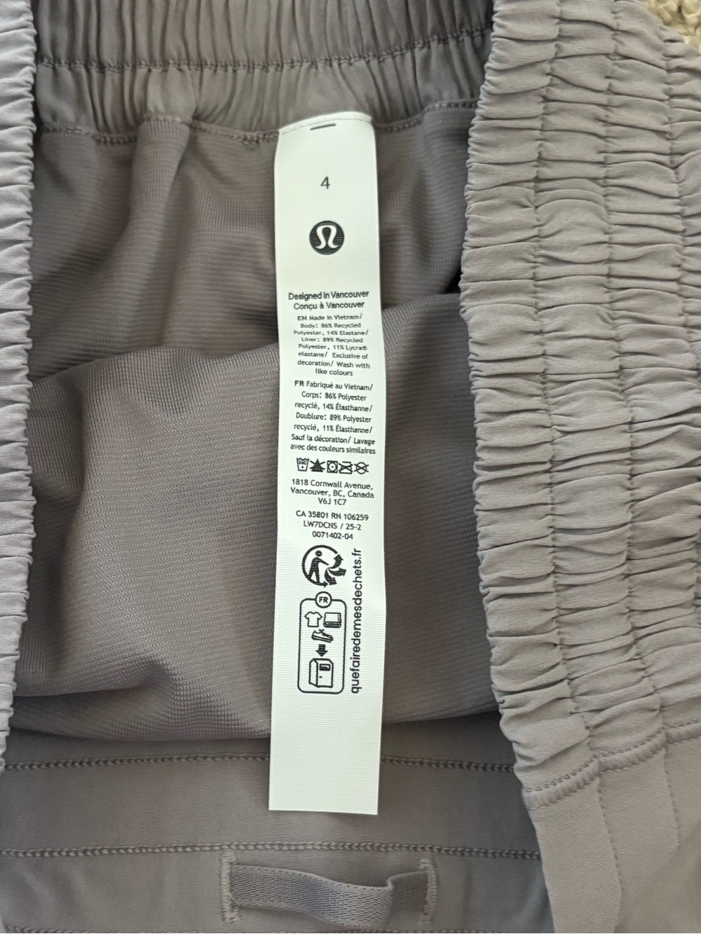 lululemon athletica Light Gray High-Rise Athletic Shorts - Picture 3 of 3